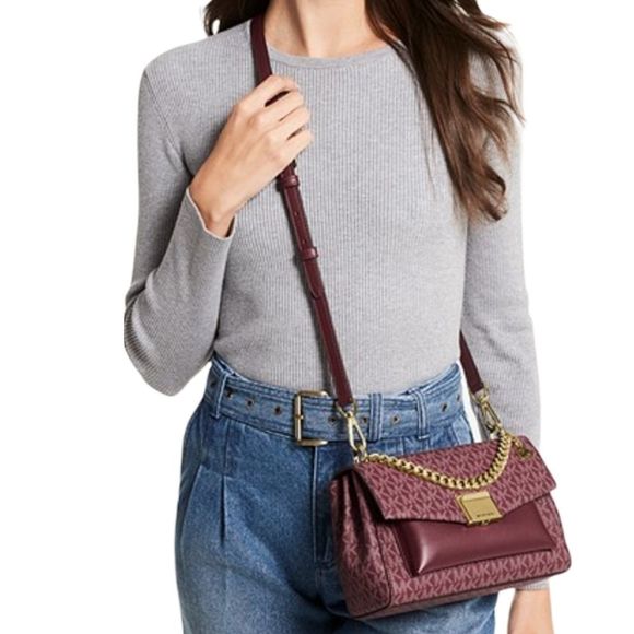 MICHAEL KORS LITA TWO-TONE LOGO CROSSBODY BAG - Picture 4 of 6